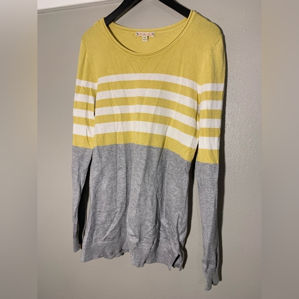 It's Our Time, long sleeve striped blouse
